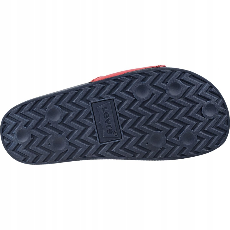 Klapki Levi's Batwing Slide Sandal 231548-794-87 białe czerwone granatowe 3