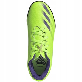 Buty piłkarskie adidas X Ghosted.4 Tf Jr EG8229 zielone zielone 1