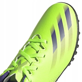 Buty piłkarskie adidas X Ghosted.4 Tf Jr EG8229 zielone zielone 4