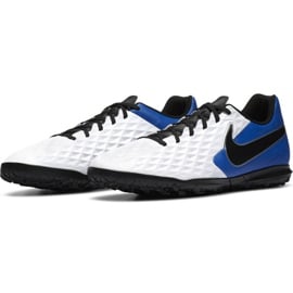 Buty piłkarskie Nike Tiempo Legend 8 Club Tf M AT6109 104 białe czarny, niebieski, biały 1
