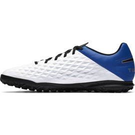 Buty piłkarskie Nike Tiempo Legend 8 Club Tf M AT6109 104 białe czarny, niebieski, biały 2