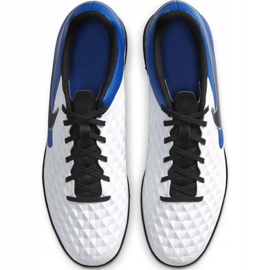 Buty piłkarskie Nike Tiempo Legend 8 Club Tf M AT6109 104 białe czarny, niebieski, biały 3