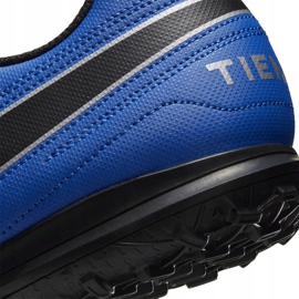 Buty piłkarskie Nike Tiempo Legend 8 Club Tf M AT6109 104 białe czarny, niebieski, biały 5