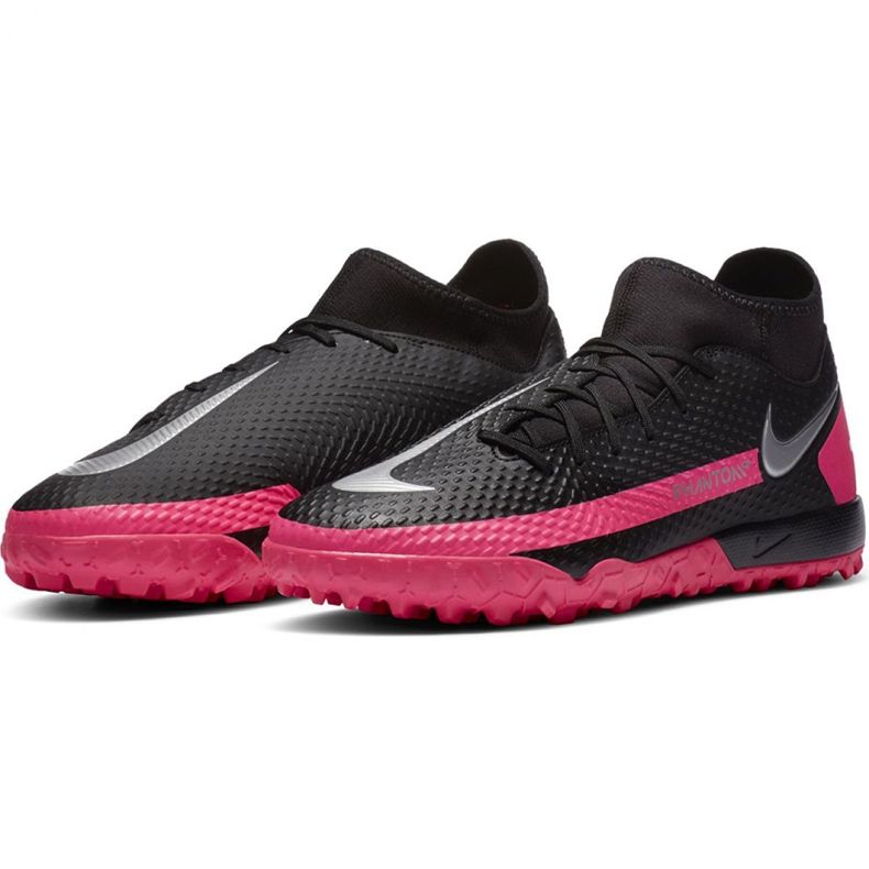 Buty piłkarskie Nike Phantom Gt Academy Df Tf M CW6666 006 różowe, czarny czarne 2