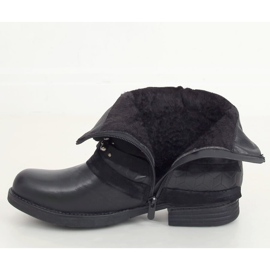 Botki damskie czarne BZ66016-KB Black 2