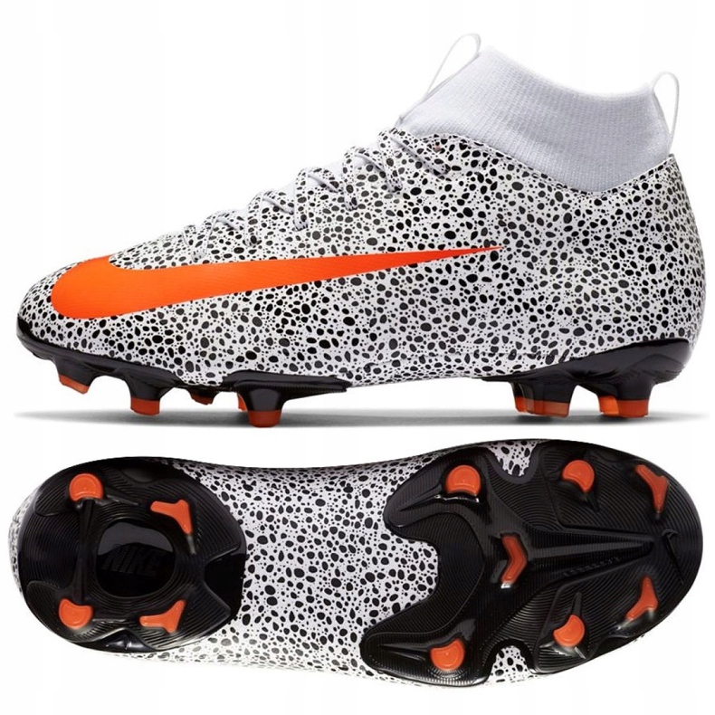 Buty piłkarskie Nike Mercurial Superfly 7 Academy CR7 FG/MG Jr CV3182-180 białe 2