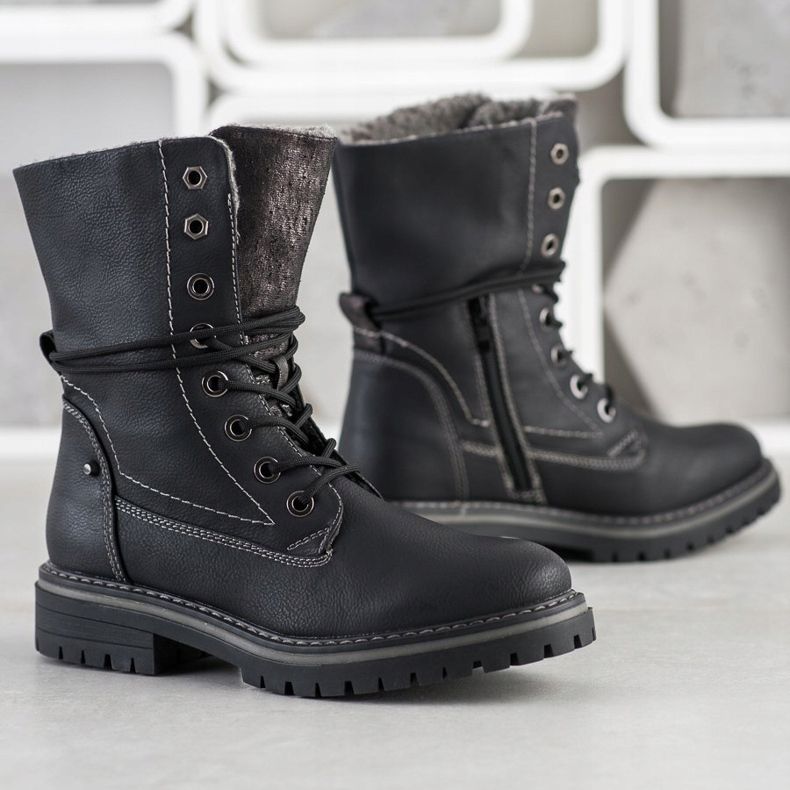 Super Mode Wysokie Trapery czarne 2