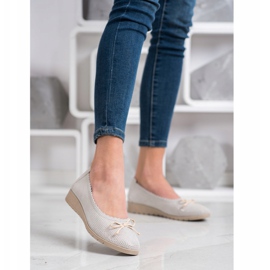 Filippo Eleganckie Baleriny Ze Skóry wielokolorowe 1