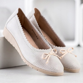 Filippo Eleganckie Baleriny Ze Skóry wielokolorowe 2