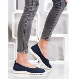 Goodin Ażurowe Slipony granatowe 1