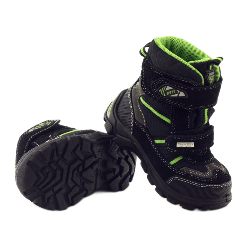 Trzewiki z membraną 11931 czarne/zielone Bartek 3