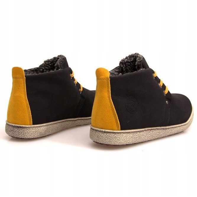 Wysokie Ocieplane Trampki 3021 Czarny czarne 1