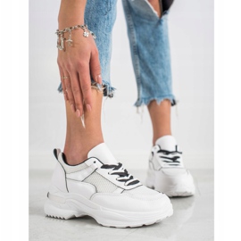 SHELOVET Klasyczne Białe Sneakersy 4
