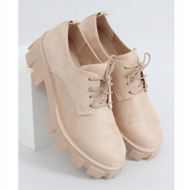 Mokasyny na wysokiej podeszwie beżowe NC1120 Beige beżowy 1