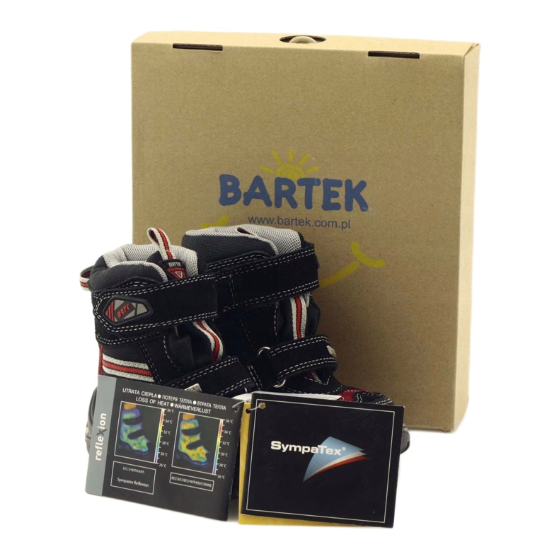 Trzewiki z membraną 11931 czarne/czerwone Bartek 4