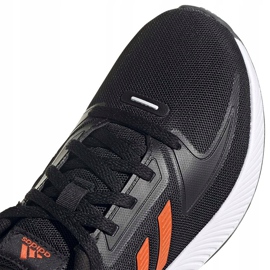 Buty dla dzieci adidas Runfalcon 2.0 K czarno-pomarańczowe FY9500 czarne 3