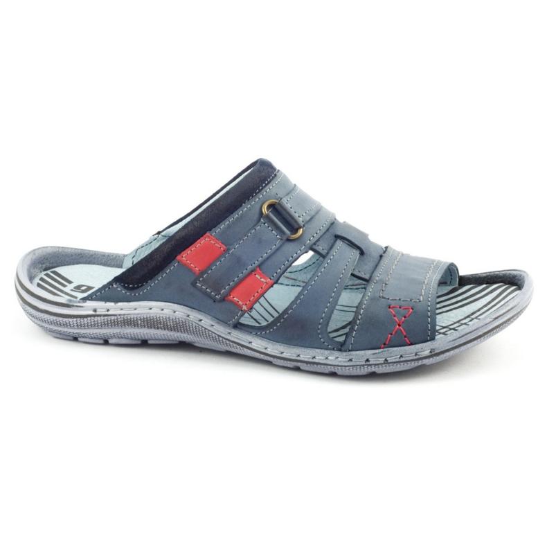 Klapki męskie 324 granatowe 1