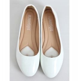 Baleriny lakierowane białe 9988-60 White 1