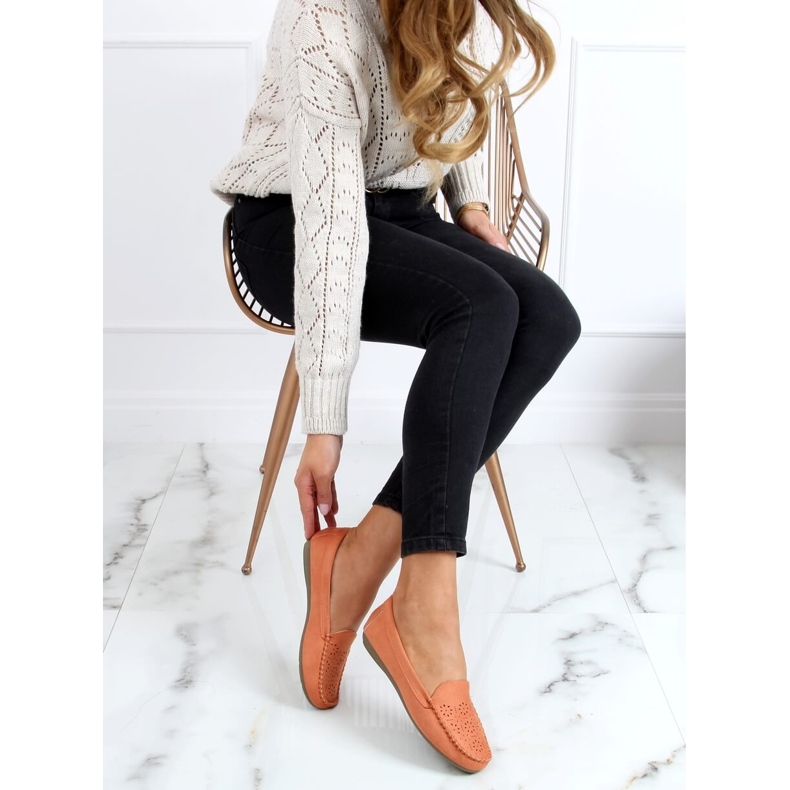 BM Mokasyny ażurowe pomarańczowe XR-1R6 Orange 2