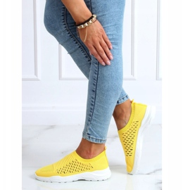 Buty sportowe skarpetkowe żółte 9862 Yellow 2