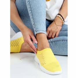 Buty sportowe skarpetkowe żółte 9862 Yellow 1