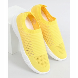 Buty sportowe skarpetkowe żółte 9862 Yellow 3