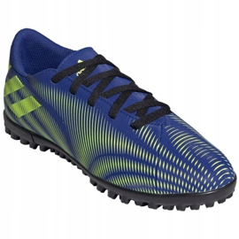 Buty piłkarskie adidas Nemeziz.4 Tf Jr FY0824 niebieskie wielokolorowe 3