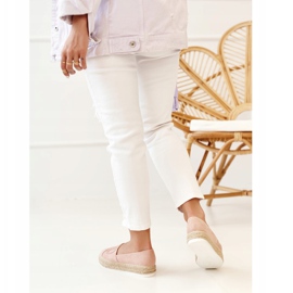 PS1 Damskie Espadryle Na Słomkowej Platformie Różowe Febi 2