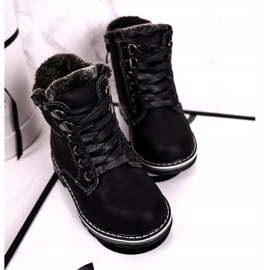 Dziecięce Traperki Ocieplone Futerkiem Czarne Luke 2