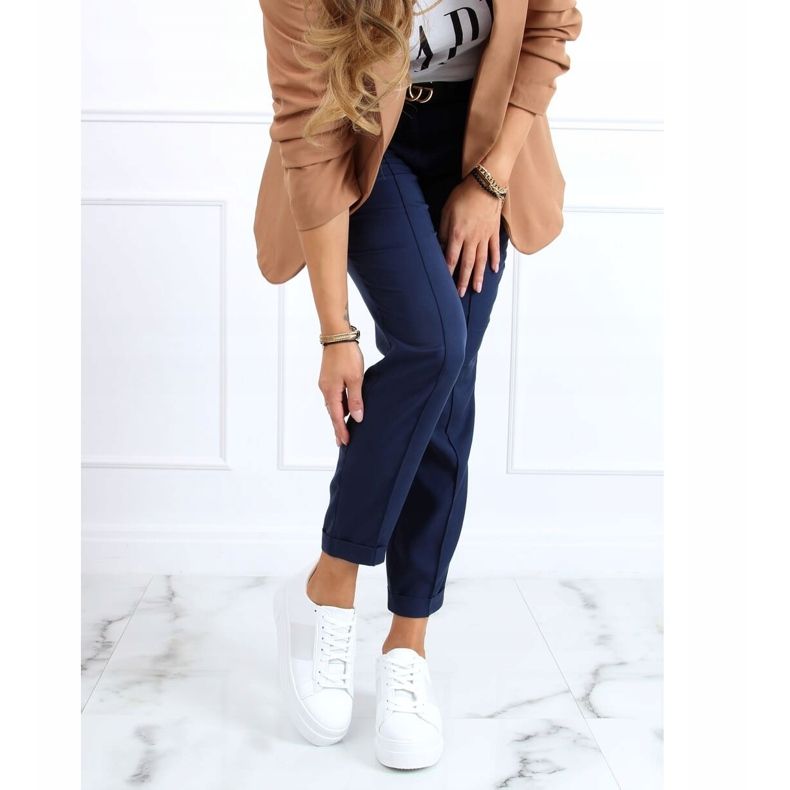 Trampki na wysokiej podeszwie białe LA133P White 1