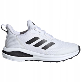 Buty dla dzieci adidas FortaRun K biało-czarne FW2576 białe 1