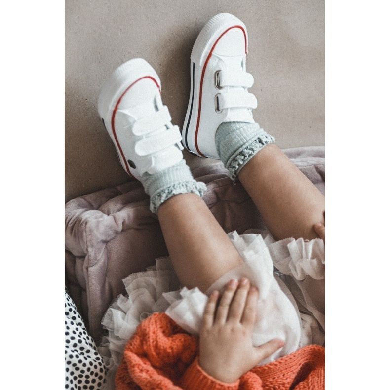 Dziecięce Trampki Na Rzepy Big Star HH374199 Białe 2