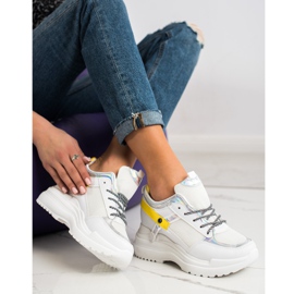 Marquiz Sneakersy Na Koturnie białe 1