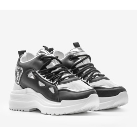 Biało czarne sneakersy snake 3170 1