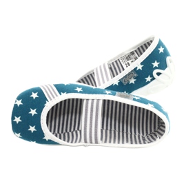 Befado obuwie dziecięce 193X066 białe niebieskie 5