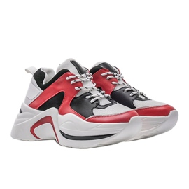 Czerwone sneakersy Thenisse białe czarne 1