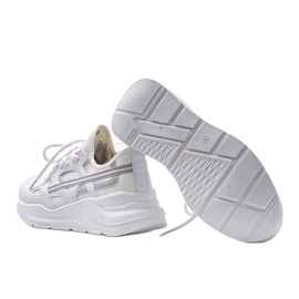 Białe sneakersy sportowe Lativia szare 4