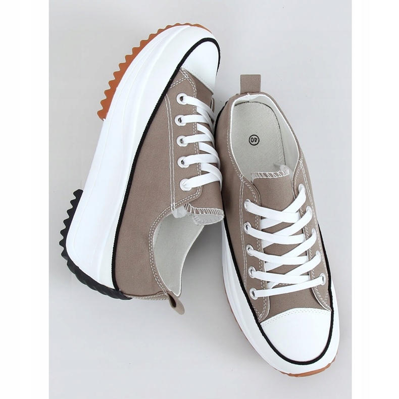 Trampki designerska podeszwa khaki VL137P Green zielone 1