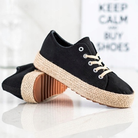 Kylie Stylowe Espadryle czarne 1