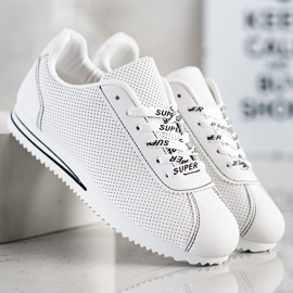 SHELOVET Ażurowe Sneakersy Super białe 2