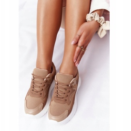 FB2 Damskie Sneakersy Na Dużej Podeszwie Jasny Brąz Delusion brązowe 1