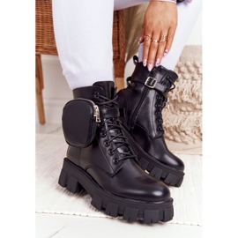 PS1 Botki Workery Na Platformie z Nerką Czarne Saturday 1