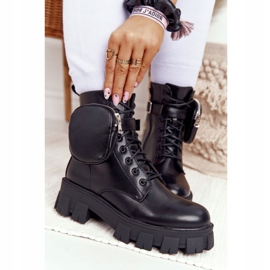 PS1 Botki Workery Na Platformie z Nerką Czarne Saturday 2