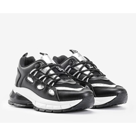 Czarne sneakersy z srebrnymi wstawkami Guadalupe 1