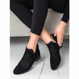 Wiosenne Ażurowe Botki VINCEZA czarne 1