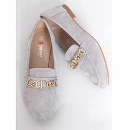 Mokasyny damskie szare T393P Grey 1