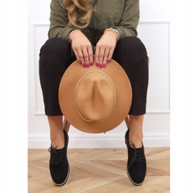 Mokasyny damskie sznurowane czarne 8988-45 Black 1