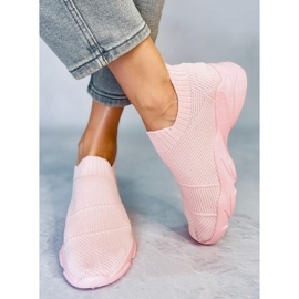 Buty sportowe skarpetkowe różowe NB399 Pink 2