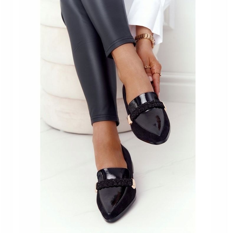 Eleganckie Mokasyny S.Barski Premium Zamszowe Czarne 2