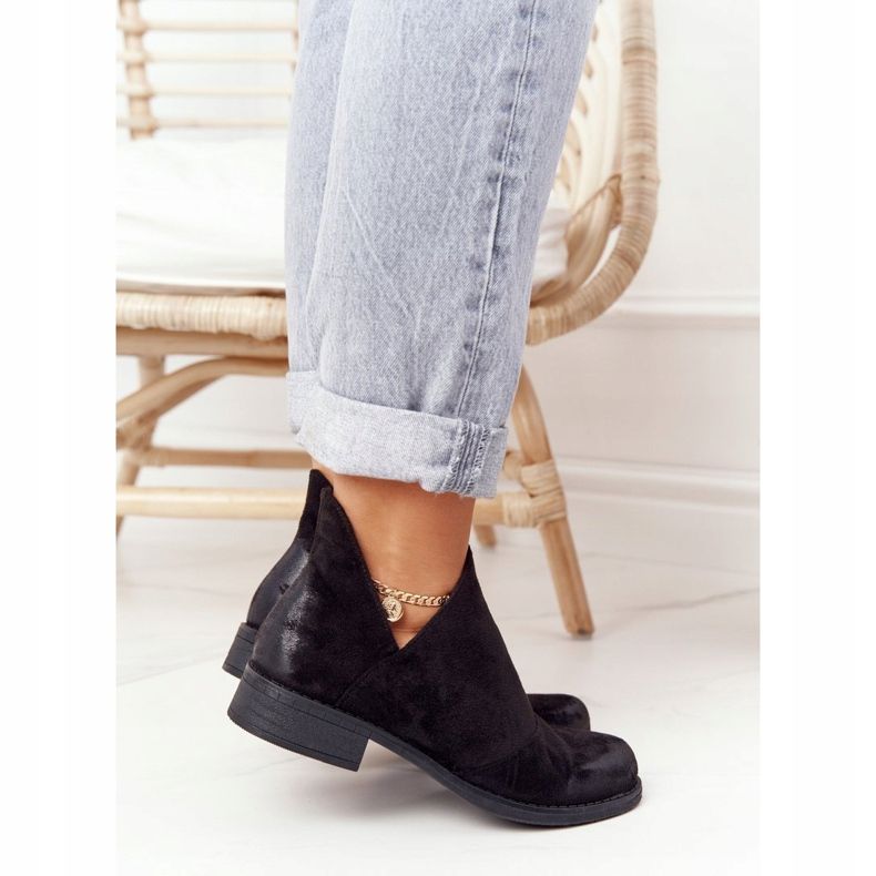 PS1 Damskie Botki Z Wycięciami Czarne Hillary 2